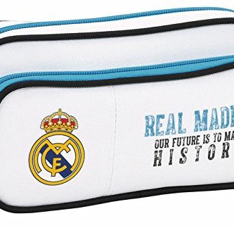 Real Madrid estuche, real madrid, estuches dos cremalleras, estuches para niños